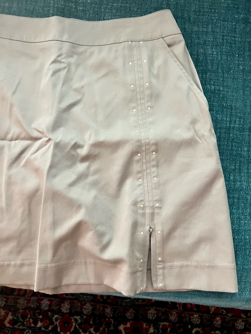 Tail Activewear Taupe Golf Skort/Shorts Studded Trim Tennis Athletic Chic Size 4 - Picture 6 of 7
